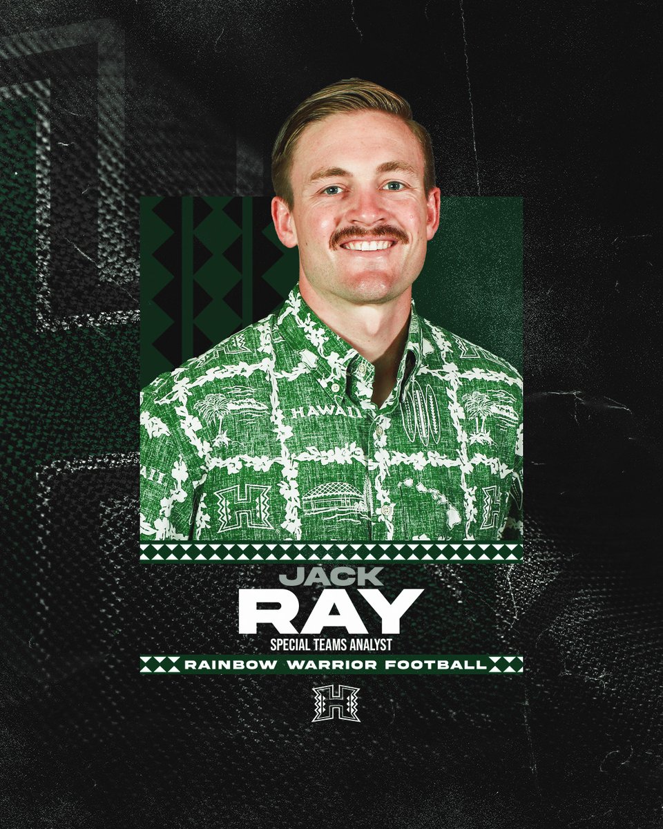 HawaiiFootball's tweet photo. Meet the newest members of our support staff...

🏈 Savannah Reier, Dir. of Recruiting
🏈 Reyn Shiraishi, Dir. of Operations
🏈 Ryan Ishihara, Asst. Strength &amp; Conditioning Coach
🏈 Jack Ray, Special Teams Analyst

Welcome to the #Braddahhood!
➡️ https://t.co/3hu06BmSyr

#GoBows https://t.co/0uUdWbex71
