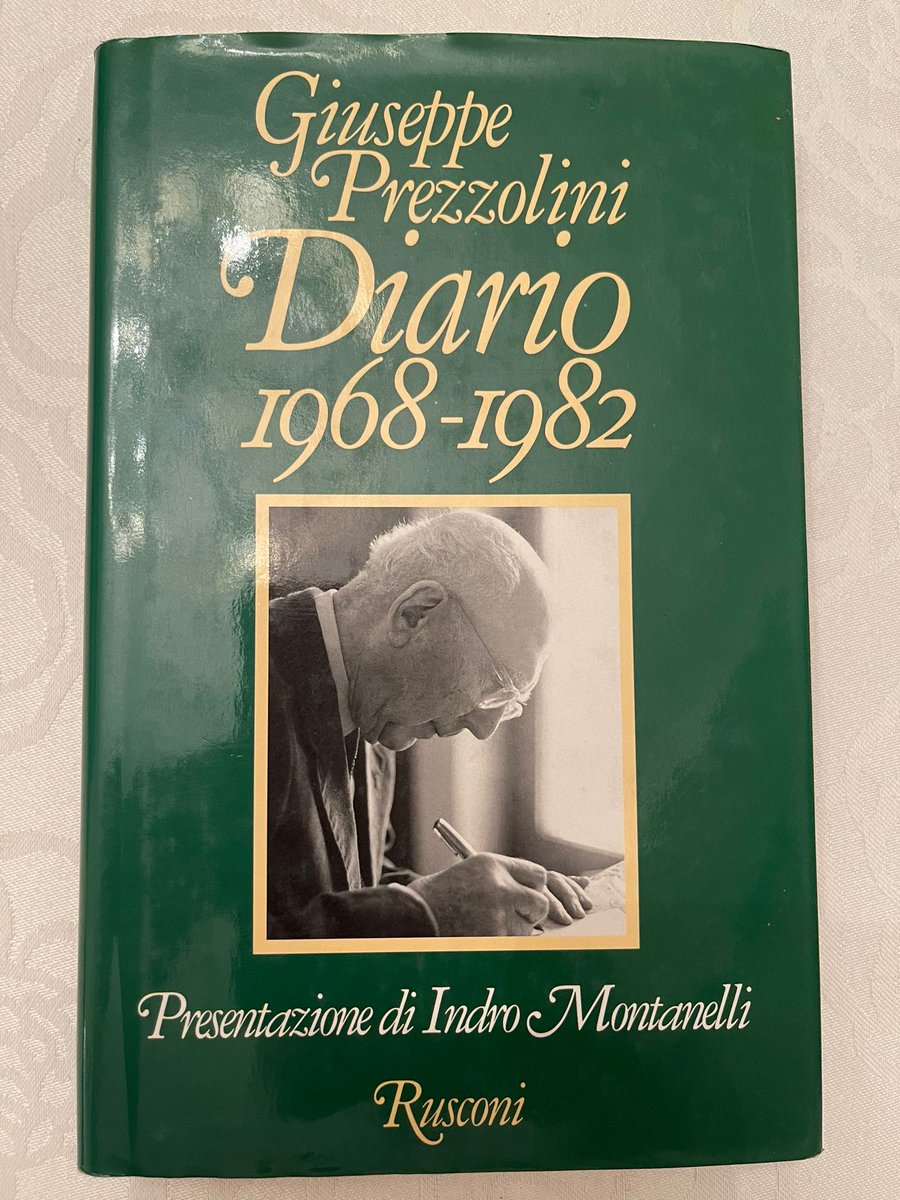 Il libro di oggi:
📗 Diario 1968-1982 - Giuseppe Prezzolini
#leggere #libridellacultura #21giugno #cultura #librodelgiorno