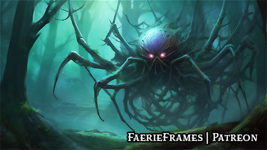 Unleash Araclid, a primal fusion of spider and gelatinous ooze. With venomous strikes and shape-shifting abilities, it guards the ancient forests with relentless ferocity. Challenge adventurers and weave a web of thrilling encounters. #Monster #Monday #RPG #fantasy #DnD #dnd5e