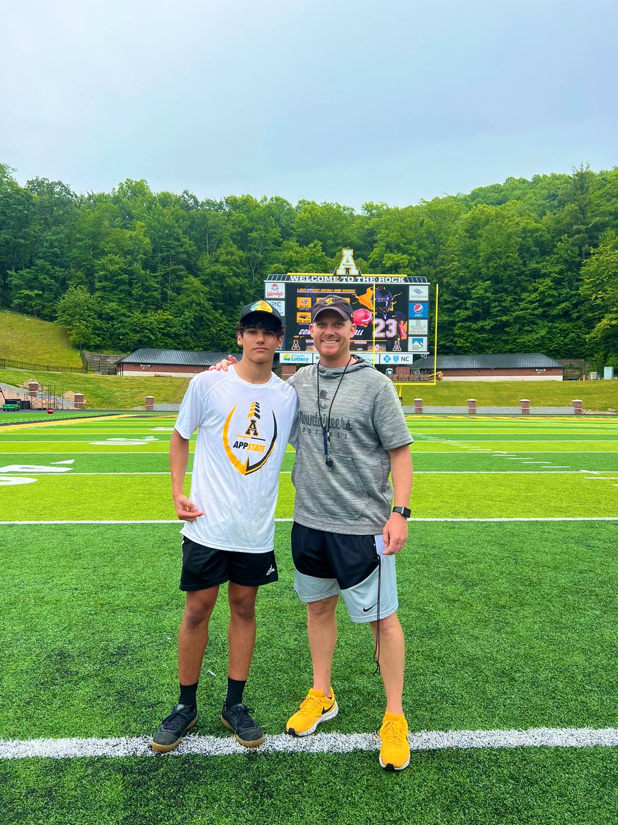 princetonortizz's tweet photo. Had a great time at the Appalachian State specialist camp. Went 11/12 in the Last man standing competition (miss-top of the goalpost from 41) Also working on getting into punting and trying to stay consistent. I would like to thank @CoachDeGraf23 and @BrianHainesb for inviting me https://t.co/YUy77pYMWD