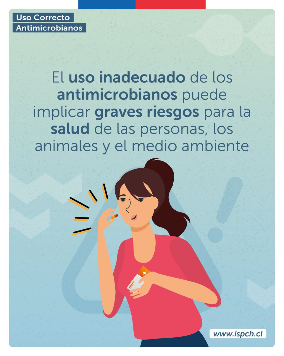 ispch's tweet photo. El uso de antibióticos o antimicrobianos sin prescripción de un profesional de la salud puede provocar que los microorganismos se vuelvan resistentes a estos medicamentos, y no respondan al tratamiento.

#UsoCorrectoAntimicrobianos https://t.co/AwQeikLYIn
