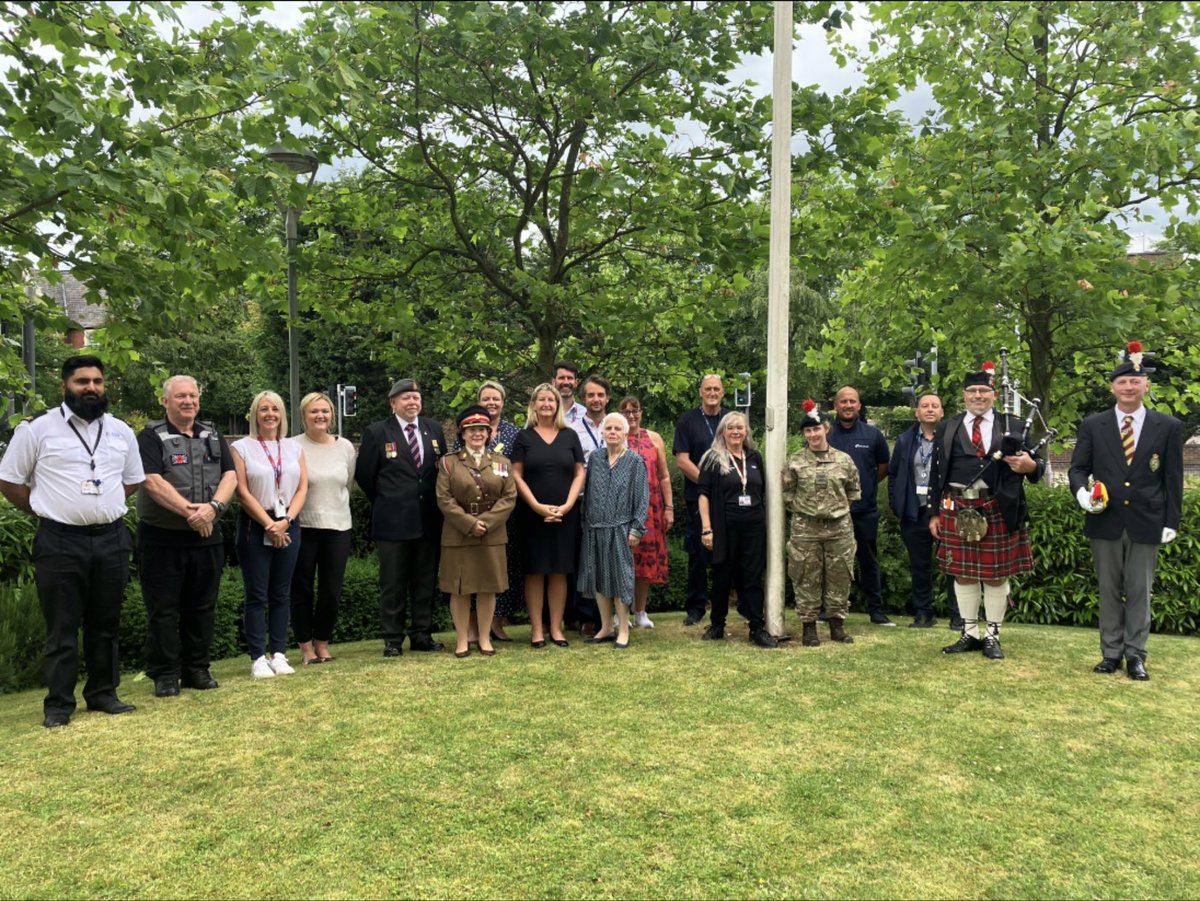 tricky161's tweet image. Northern care alliance armed forces flag raising