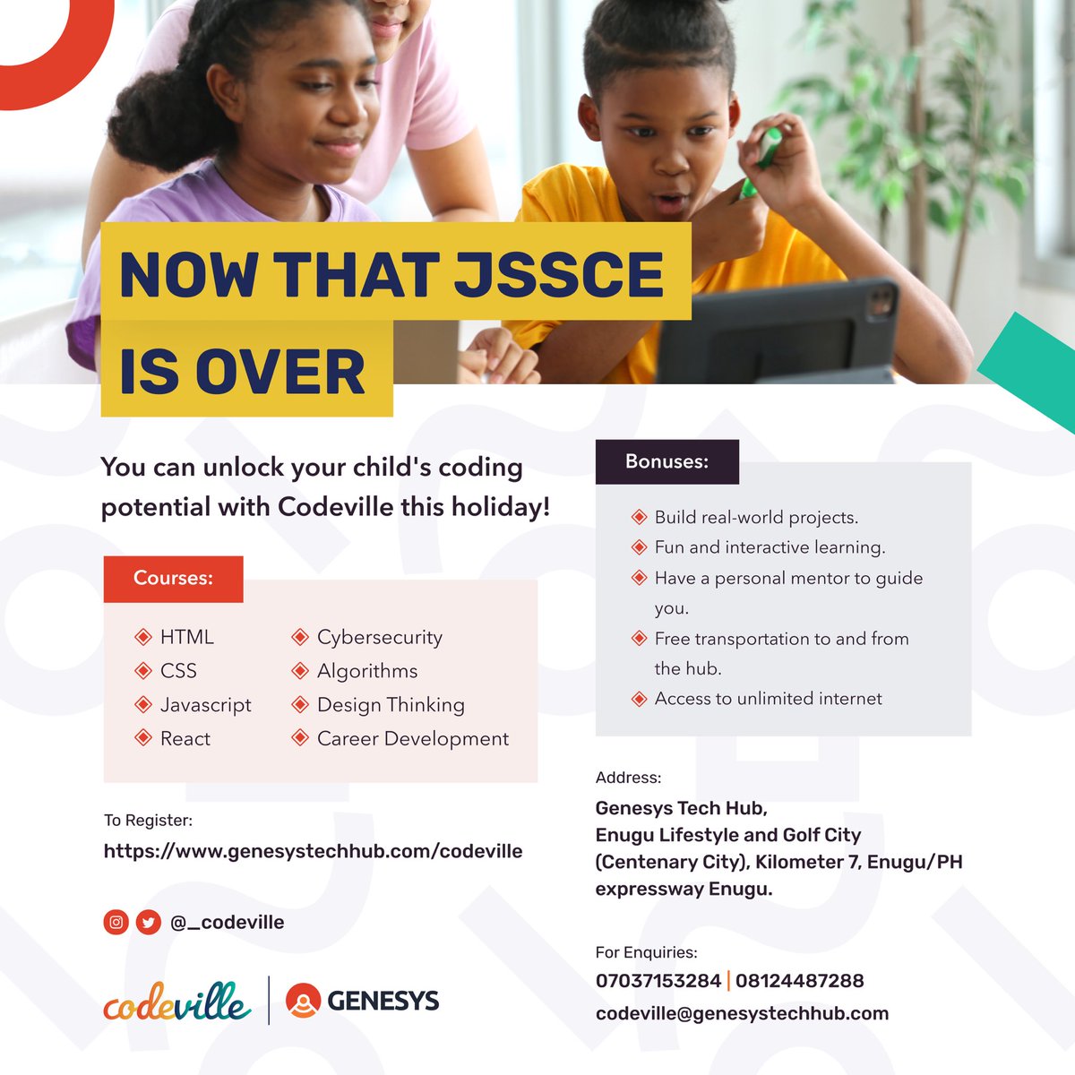_codeville's tweet photo. Feedbacks keep us inspired and motivated to reach new heights. Thank you for being part of our journey and sharing your experience ☺️

The CodeVille Junior Codecamp Application is ongoing; Click on the link Register your child today 👉🏽 https://t.co/fzDjC9hpA2 https://t.co/Ca2QrXNFoW