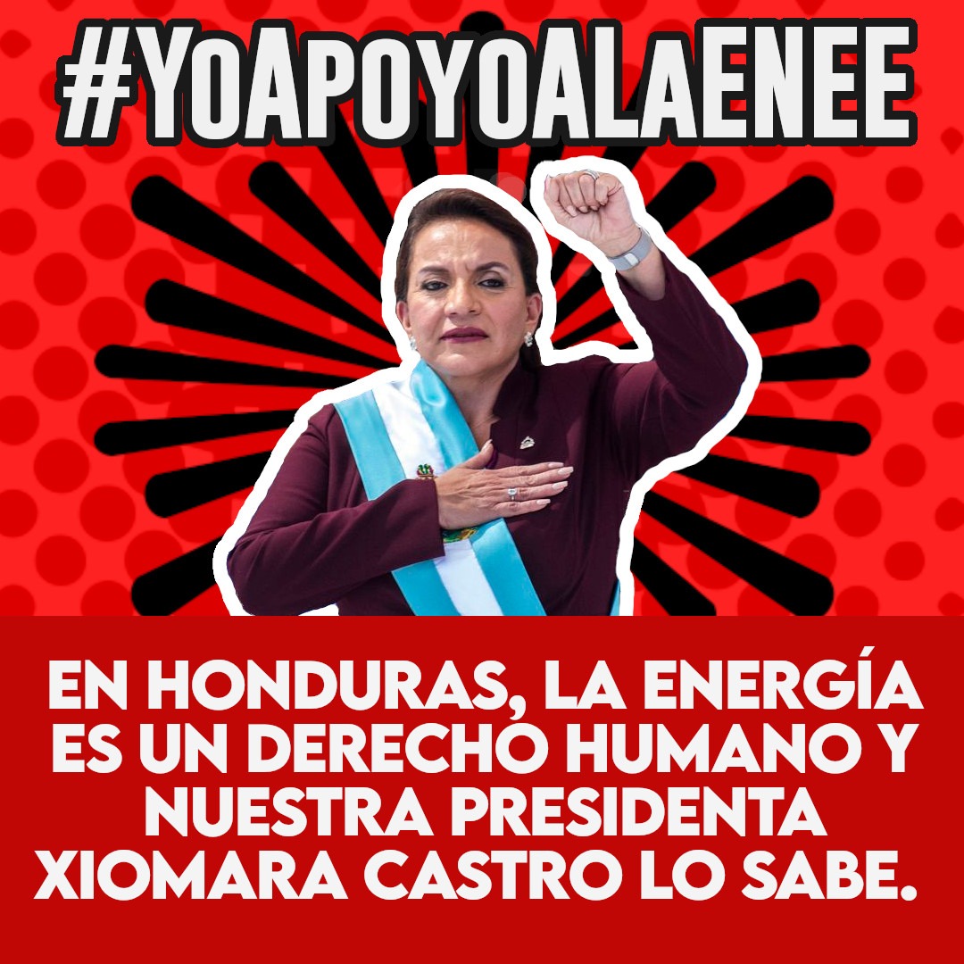 Creemos en la Presidenta Xiomara Castro, y sabemos que  tomara las medidas necesarias para la recuperacion de la ENEE
#YoApoyoALaENEE