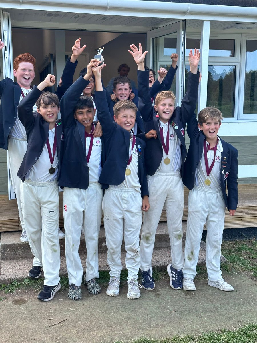 The U11s cricketers are west of England champions and now progress to the national finals at Oakham on 6th July. Amazing day of cricket and brilliant performance 🏆🏏@ExeterSchoolUK @HeadmistressEJS @DevonCricket #exeterschooluk #exeterschoolsport #schoolsport #endeavour #aspire