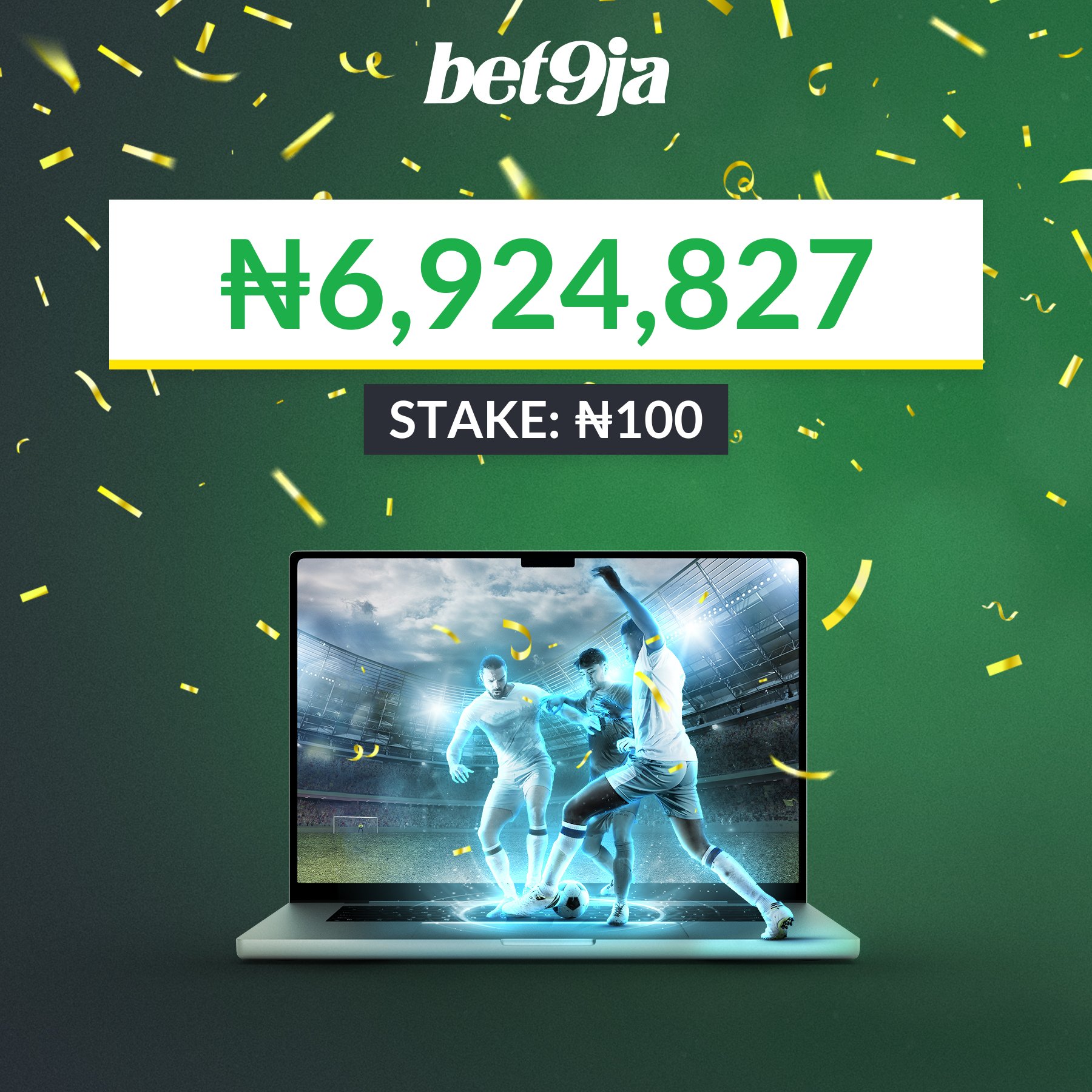 Bet9ja on X: This week, we recorded SOMETHING HUGE!! 🔥🔥🔥🔥🔥 One of our  customers won over N40m from four tickets, staking just N100 each o  😱😱😱😱😱😱 Oya, check them here B945CQARQZECTW-12828015 