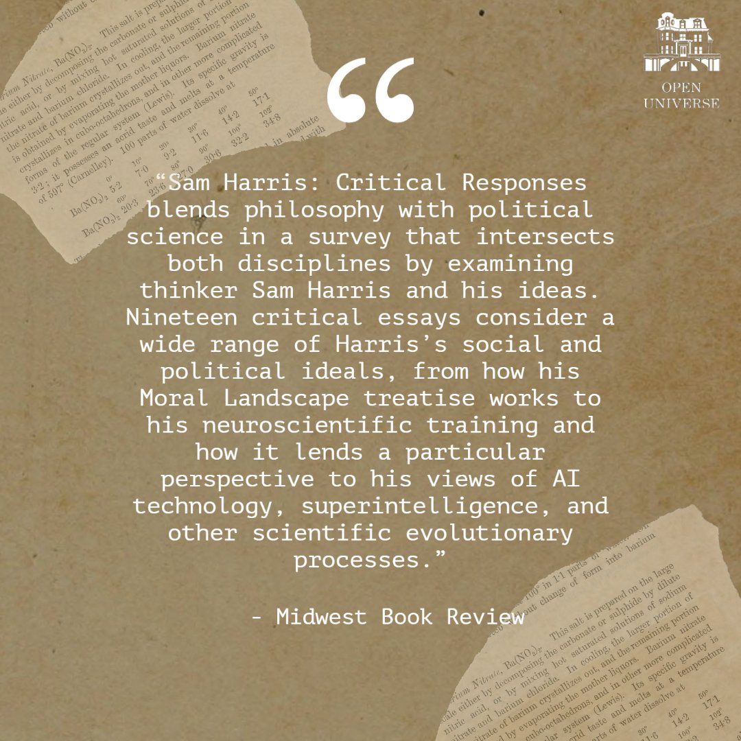 BooksCarus's tweet image. Sam Harris: Critical Responses out now!

Grab your copy today: zurl.co/FlAE 

#CarusBooks #Carus #Books #CriticalResponses #SamHarrisCriticalResponses #SamHarris #AI #Religion