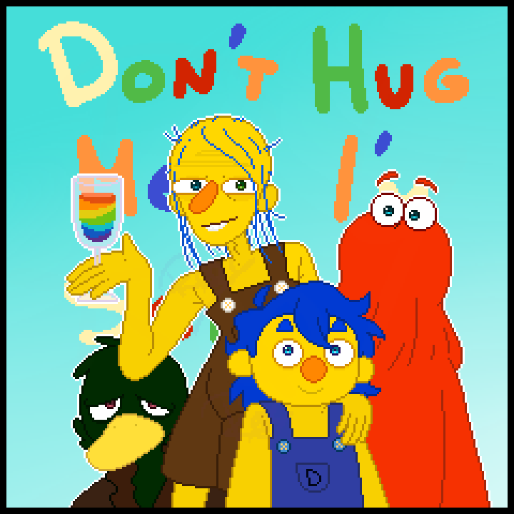 It's today. 
#DHMIS #donthugmeimscared #DHMISfanart #Fanart #DHMISRoy #RoyGribbleston #PixelArt #DHMISYellowGuy #YellowGuy #DHMISRedGuy #RedGuy #DHMISDuckGuy #DuckGuy