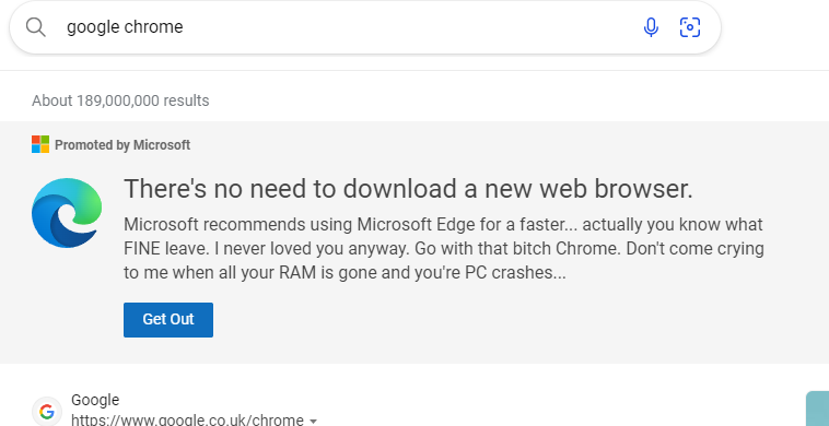 BlueandQueenie's tweet photo. Wow Microsoft is really getting desperate.. https://t.co/rwrUCXcjec