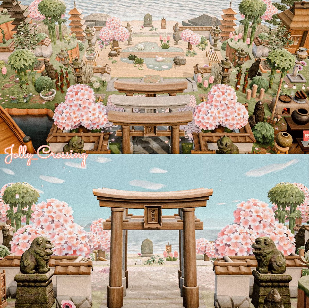 Wide angle of the zen garden before I reveal my new theme 🥺

#acnh #acnhinspo #AnimalCrossing