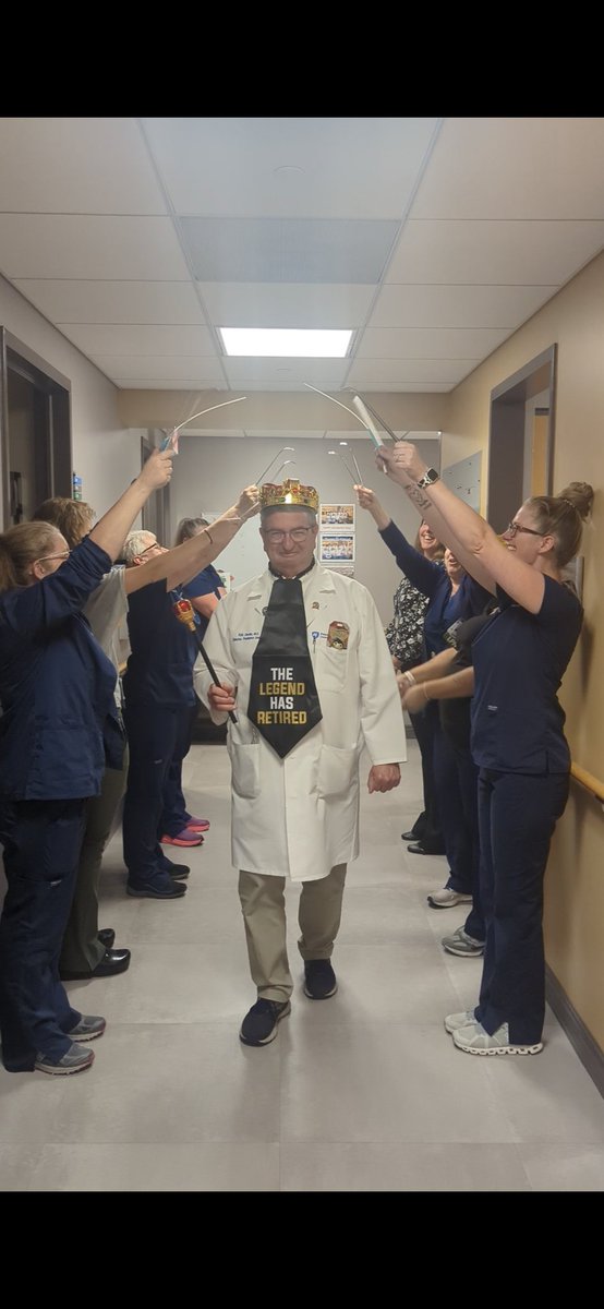 After 36 years of service, you get sent out in style on your last clinic day. <a href="/PSH_Urology/">Penn State Urology</a> Congrats and Happy retirement to the superb surgeon Dr. Ross Decter.