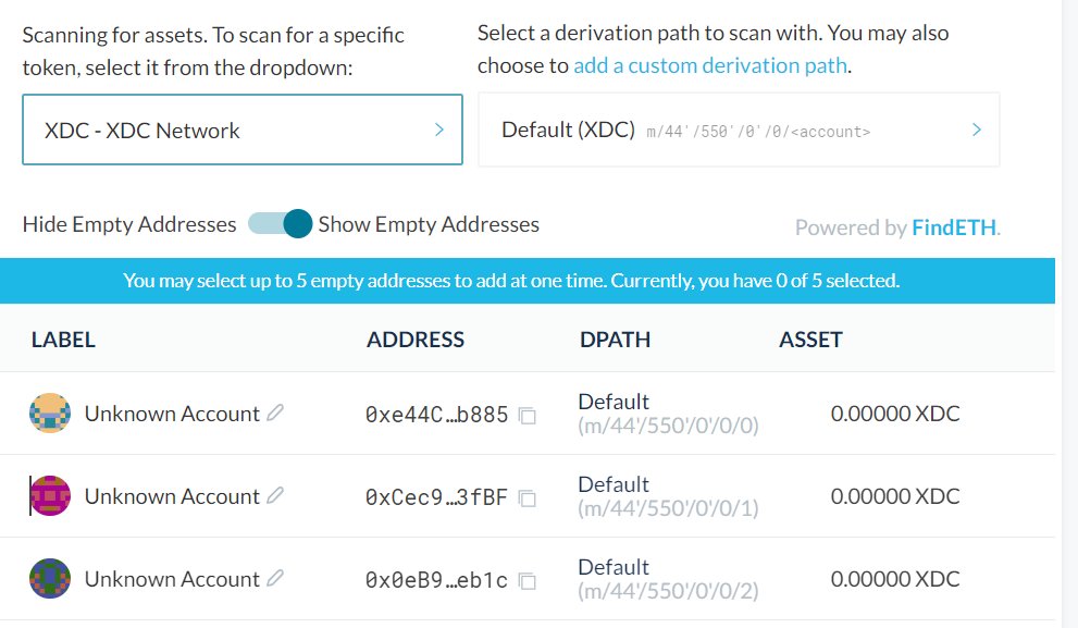 @Friartuck12 @MyCrypto @Ledger @BitrueOfficial No, this is what @MyCrypto generates when selecting XDC network, they all start with 0X and @BitrueOfficial only accepts accounts starting with xdc