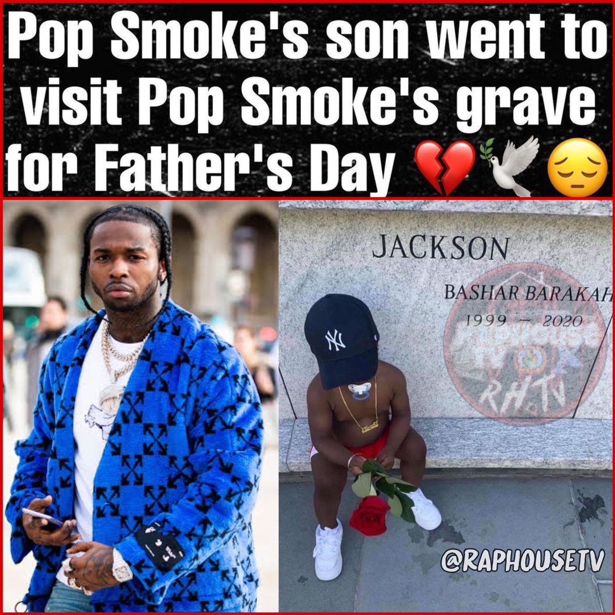 Pop Smoke's son went to visit his Dad’s grave for Father's Day 💔🕊️😔