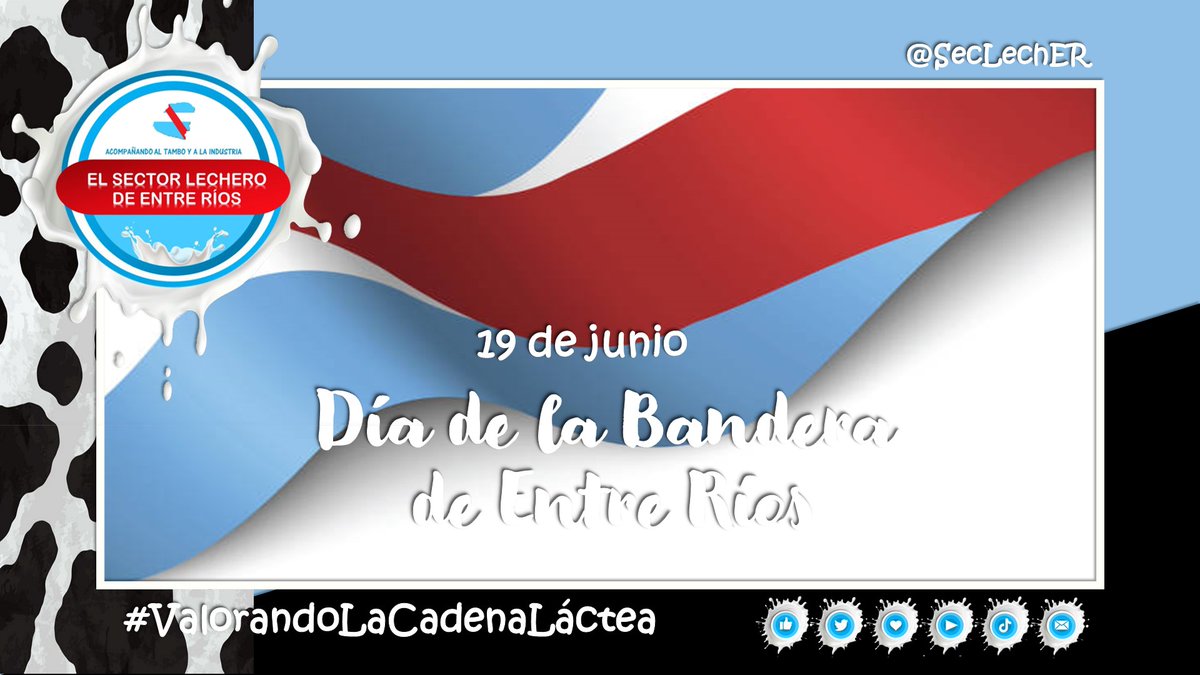 19 de junio, Día de la Bandera de Entre Ríos 
🤍❤️🤍💙
"Es la visión de Artigas hecha seda, hecha canto, es un himno en llamas dividiendo en diagonal un cielo azul y blanco...
Dice Federación esa bandera sesgada por un rayo"
Delio Panizza
#DíaDeLaBanderaDeEntreRíos #Federalismo
