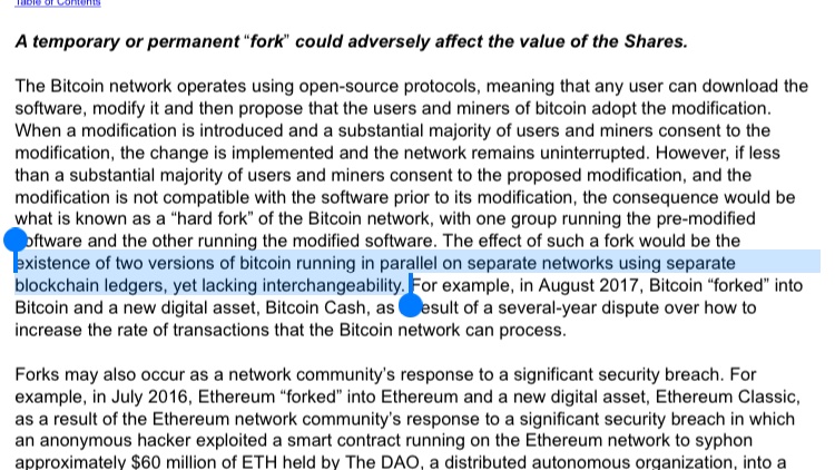 Black Rock Bitcoin ETF 
Black Rock is stating that there are multiple versions of Bitcoin. 
and they will decide which chain/network is Bitcoin.