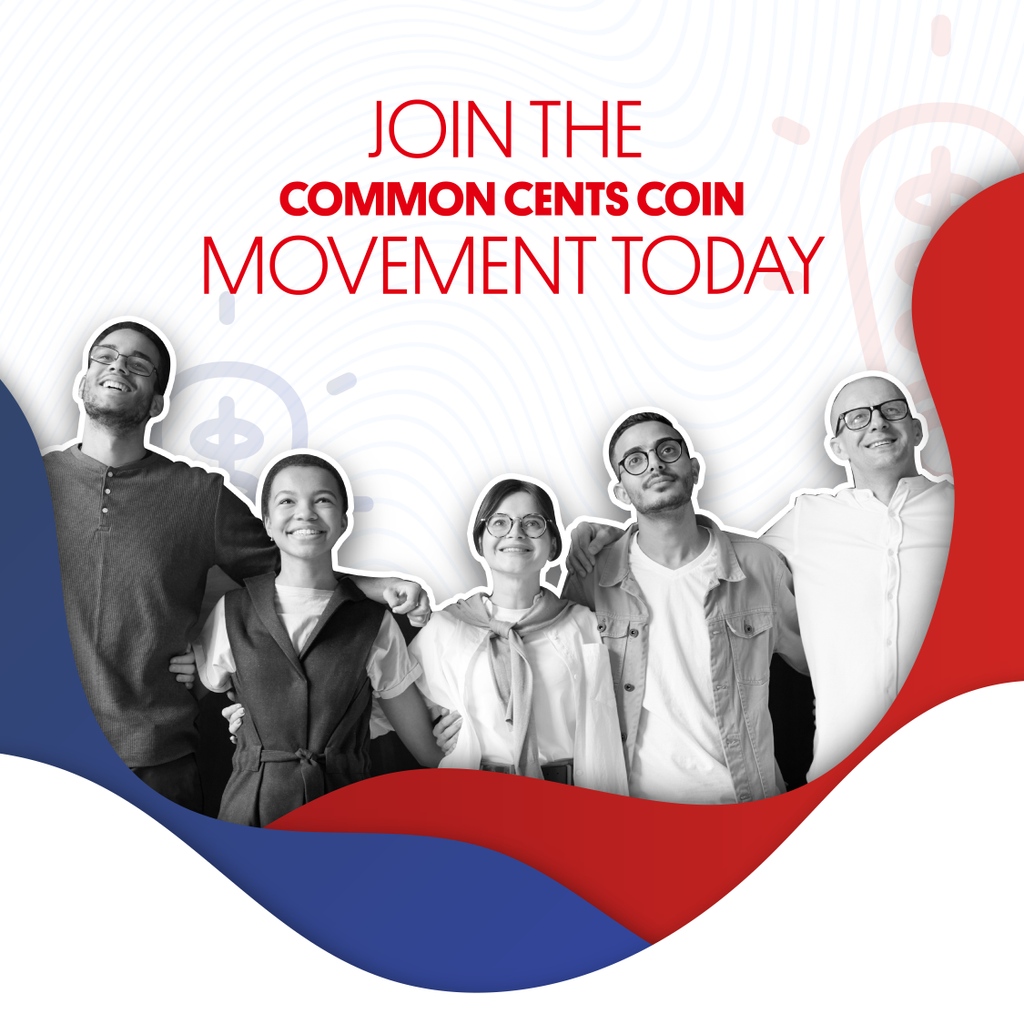📣 We're more than a community, we're a Movement. Join the Common Cents Coin Movement today. #CommonCentsCoin #JoinTheMovement