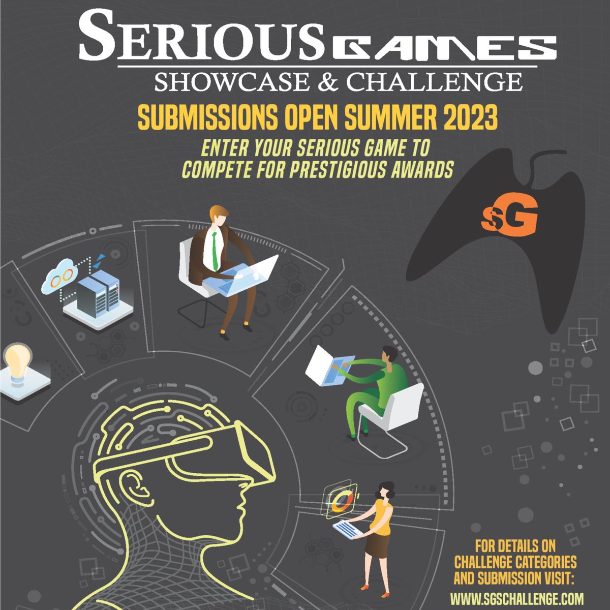 BIG NEWS! The 2023 submissions are OPEN 🎮  Submit your #seriousgame for the chance to showcase it at this year's #IITSEC in Orlando!
sgschallenge.com  
#training #education #simulation #ar #xr #vr #gamedevelopment #gamedev #instructionaldesign