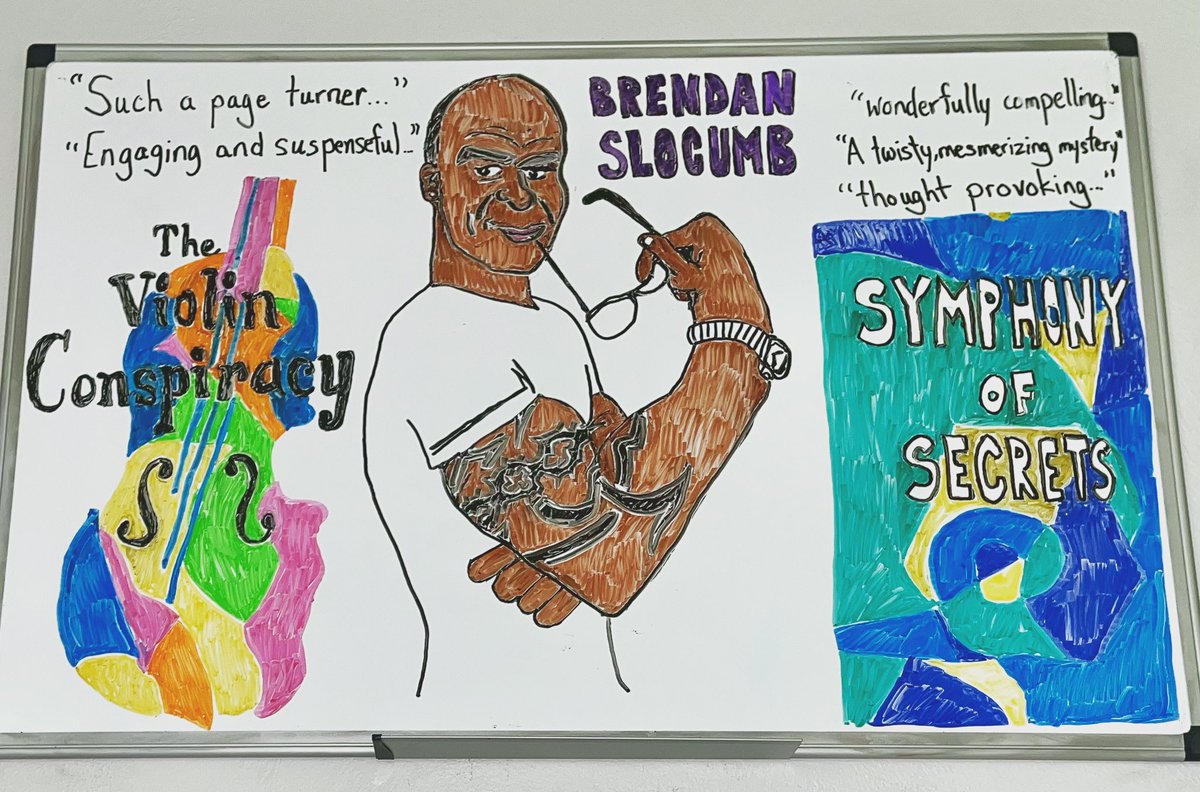 Today’s dry erase marker art is inspired by the amazing author, <a href="/Brendan_slocumb/">Brendanslocumb</a> . I loved his two books, “The Violin Conspiracy” and “Symphony of Secrets.” I highly recommend these two novels and can’t wait to read whatever comes next!