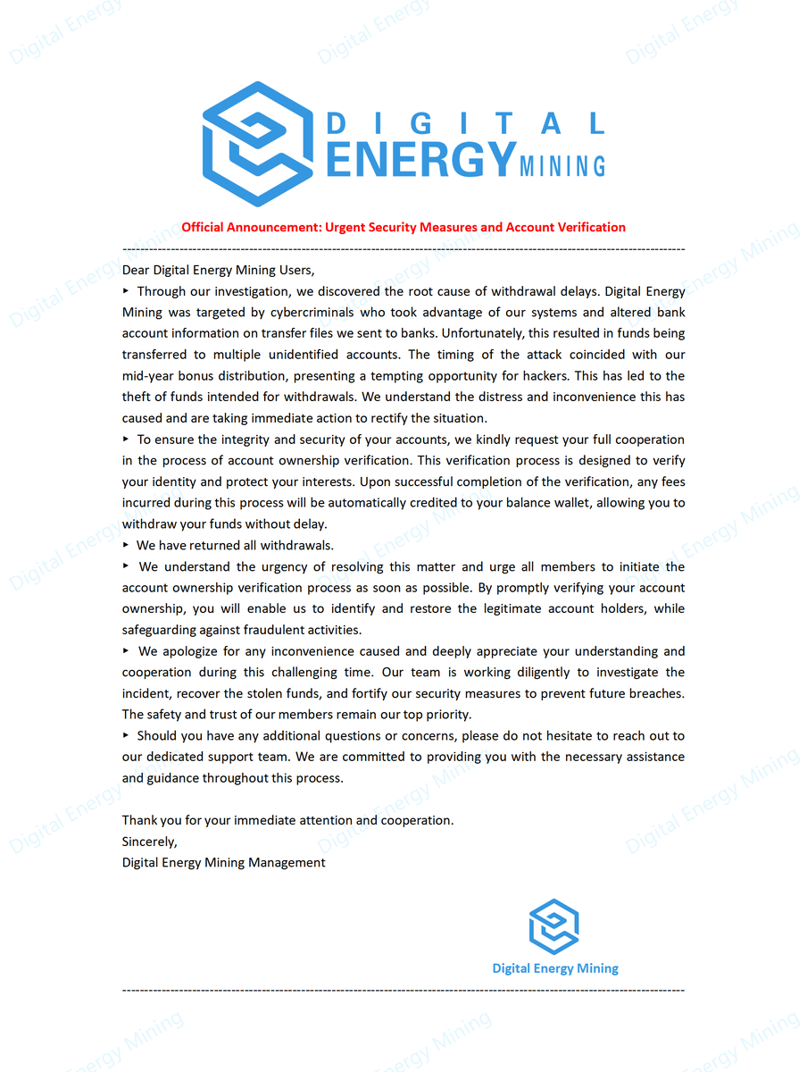 EnergyMiners's tweet photo. Everyone please cooperate https://t.co/w8EsYJkHG0