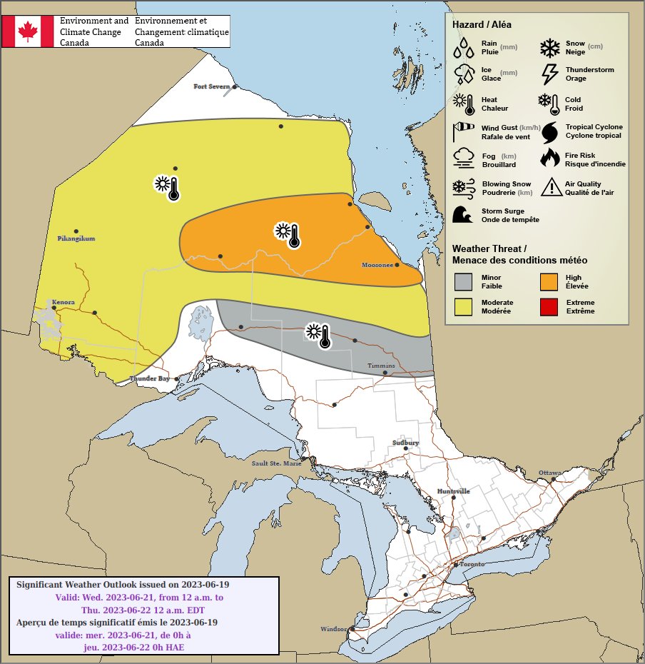 ECCC Weather Ontario on Twitter "☀️Significant Weather Outlook for the