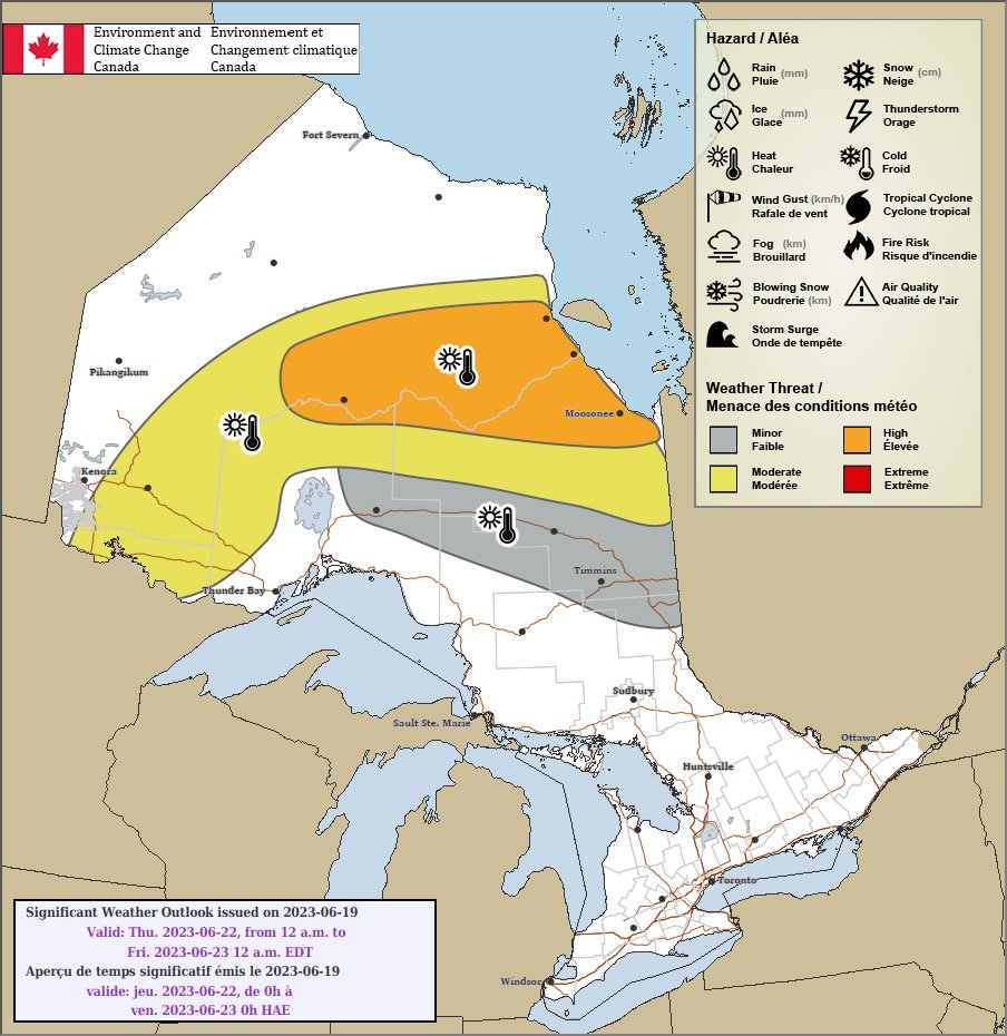 ECCC Weather Ontario on Twitter "☀️Significant Weather Outlook for the