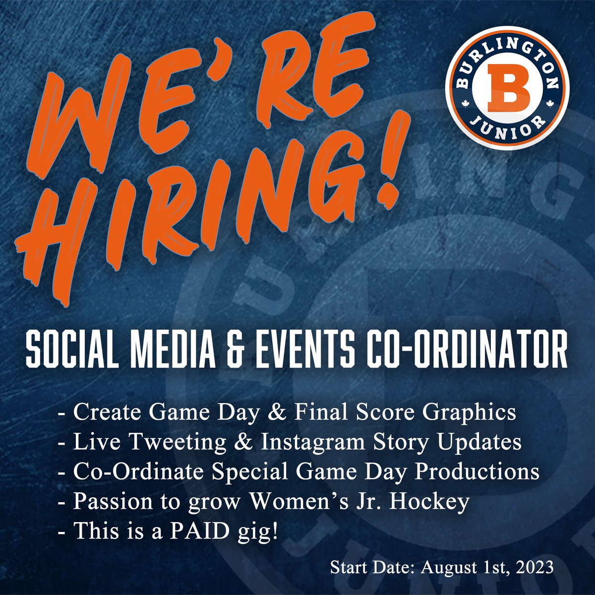 WE’RE HIRING!!

We are looking for a passionate young applicant to fill our newly created position of Social Media &amp; Events Co-Ordinator! Click the link to apply!

PLAY-BY-PLAY IS AN ASSET

linkedin.com/jobs/view/3635…