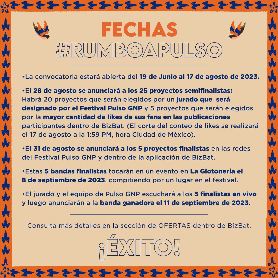 highfrequencym's tweet photo. ¡Atención artistas de Querétaro!
¡@bizbatmusic trae para ustedes la oportunidad de que su proyecto se presente en el festival de música más importante del Bajío, @PulsoGNP!

Aquí los detalles de la convocatoria: https://t.co/xZv4OFQl0j

#BizBat #PulsoGNP #HFFestivales #VivirEsIncreíble #RumboAPulso