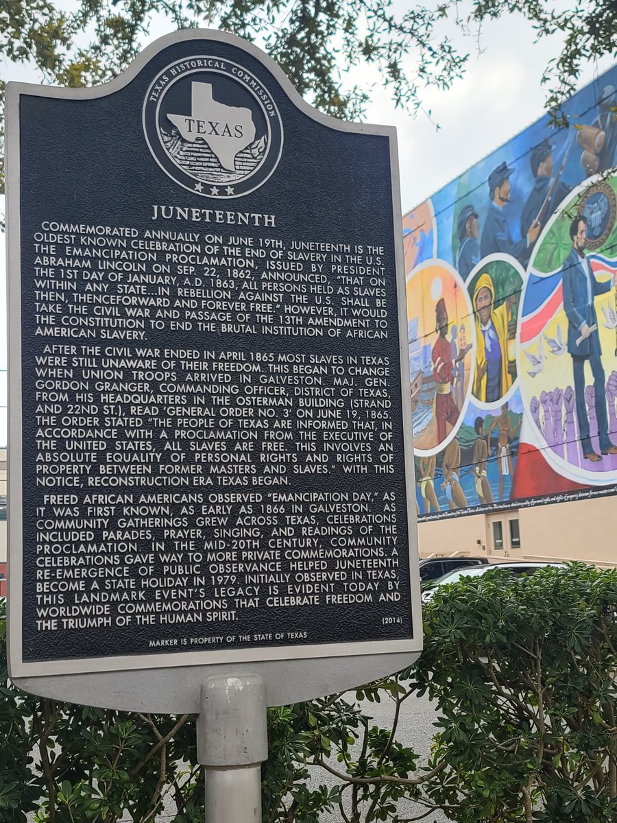 SaltyDGalveston's tweet photo. Here's the official Juneteenth sign in Galveston. https://t.co/P5QuRS5naS