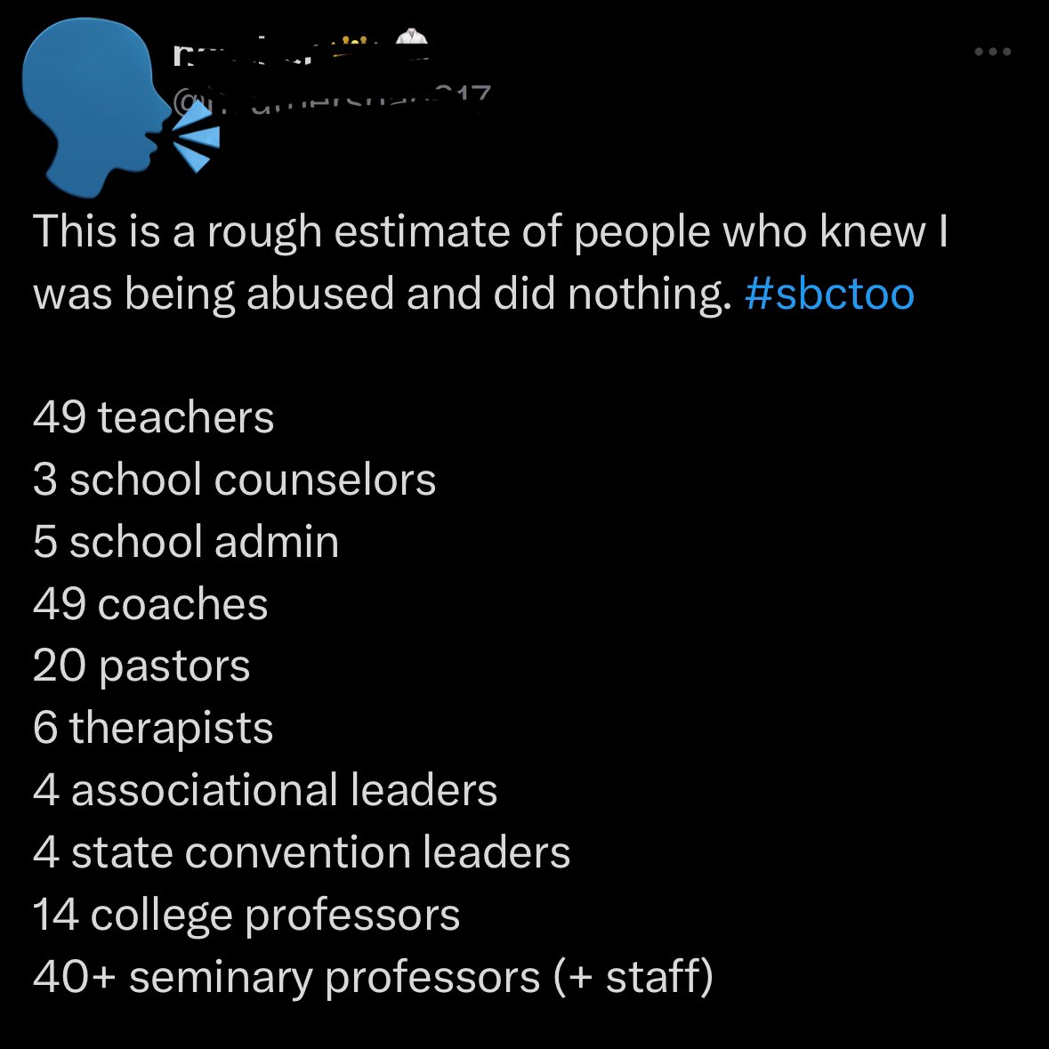 hoopersnook's tweet photo. This is just a portion of what happened when a survivor I know went to trusted adults for help. This is why people don’t report. 
I wanted to share it but also wanted to protect them. Bc this is like many many survivor’s stories. And it’s almost always dangerous to say it. https://t.co/sPmbLaVsX9