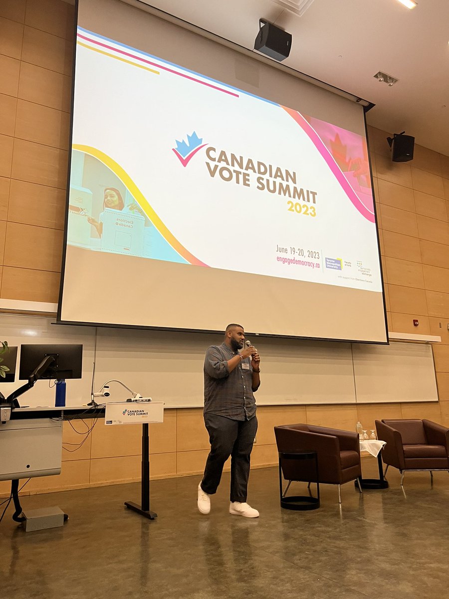John Beebe (@jsbeebe) on Twitter photo “What do we need to know in common to be a we?”
As we wrap day 1 #cdnvotesummit the always engaging <a href="/elamin88/">Elamin Abdelmahmoud</a> asks what does it mean to engage with the story of democracy? <a href="/arts_tmu/">Faculty of Arts, Toronto Metropolitan University</a> “What do we need to know in common to be a we?”
As we wrap day 1 #cdnvotesummit the always engaging <a href="/elamin88/">Elamin Abdelmahmoud</a> asks what does it mean to engage with the story of democracy? <a href="/arts_tmu/">Faculty of Arts, Toronto Metropolitan University</a>
