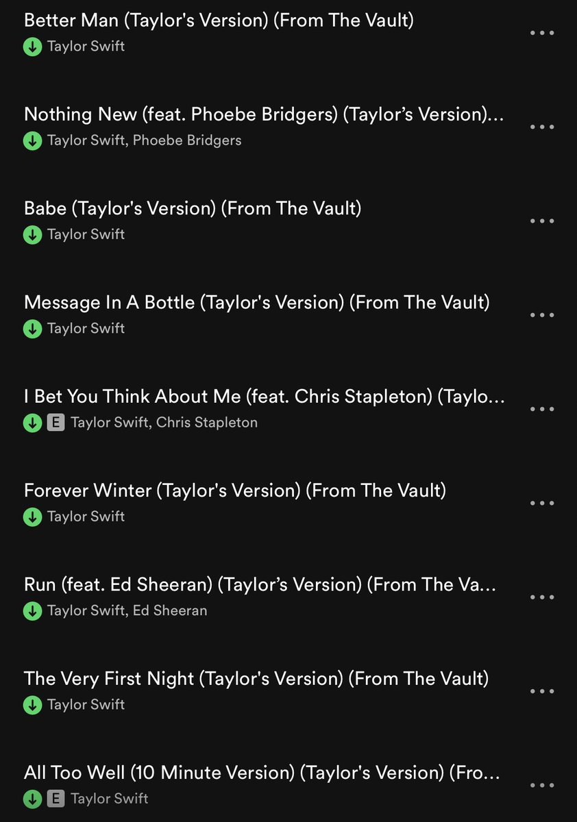 Tracks #1 to #8 and #22 to #30 🫶 #RedTaylorsVersion