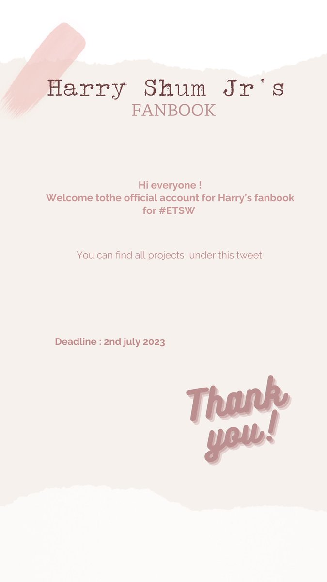 HSJrFanbookETSW's tweet image. ✨ Thread : Projects ✨ 

#ETSW @DreamitCon