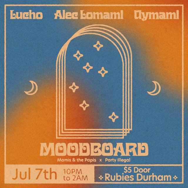 PartyIllegal's tweet photo. MOODBOARD returns to Rubies on July 7th featuring your boss DJs

LUCHO (New Orleans)
@AlecLomami 
@thisfeedsme 

10pm-2am
$5 cover https://t.co/wYaVuBAvqX