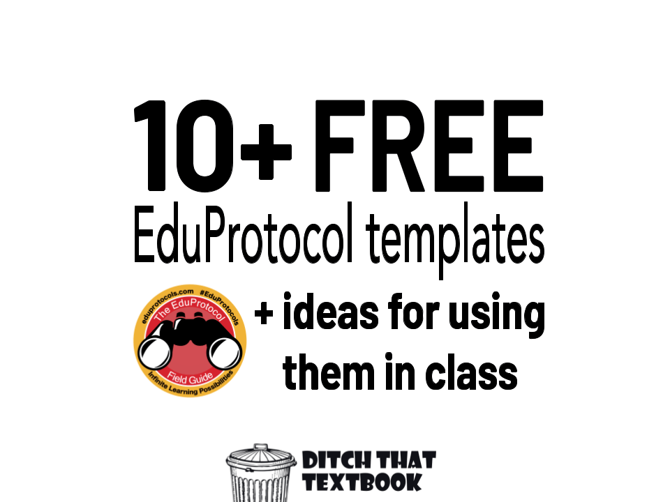 DitchThatTxtbk's tweet photo. 10+ FREE EduProtocol templates + ideas for using them

🏃‍♀️ Fast &amp; Curious
😁💭✍️ Emoji power paragraph
💻🥪 Cyber Sandwich
🧑‍🍳Iron chef and MORE

➕Plus links to TONS OF EduProtocol resources!

https://t.co/n0q4jcs02Z #Ditchbook #EduProtocols https://t.co/8W0dwn6vD9