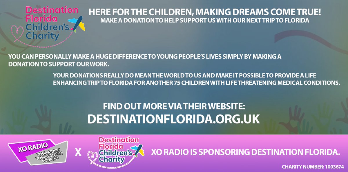 wearexoradio's tweet photo. We are proud sponsors of Destination Florida.
They provide a holiday of a lifetime for children with life-threatening illnesses and conditions who were living in the northern part of England.
Find out more here:
https://t.co/0q3taZ9f0Z
@destflorida #DestinationFlorida #Sponsor https://t.co/kmciG5fJu4
