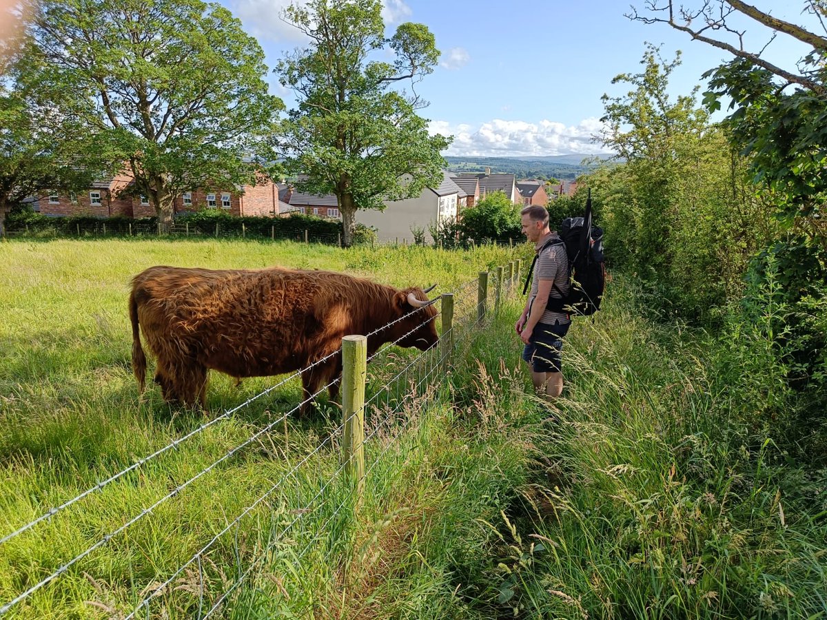 The walkers have assembled in Penrith by car, train and coach ahead of the 18 mile hike to Dufton tomorrow. For clarity, only 1 of the 2 in this photo are doing the walk... bit.ly/LAW-June23 #AllSaints #Ilkley