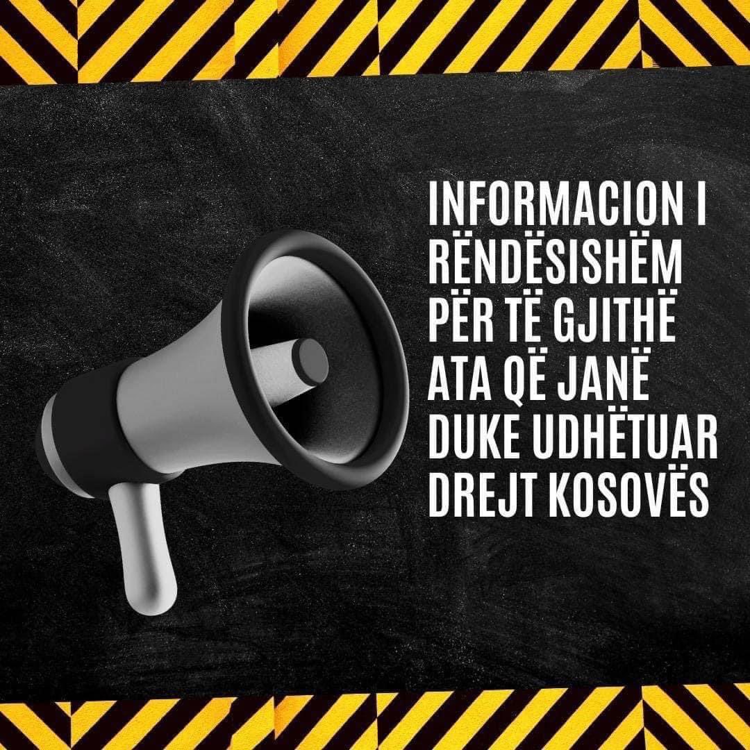 jehonahulaj's tweet photo. ⛔️ Ju njoftojmë se ne territorin e Serbisë, në afërsi të pikave kufitare në Jarinjë dhe në Merdare, për shkak të protestave që po mbahen nuk është i mundur kalimi i autobusëve dhe kamionëve që vijnë nga Kosova. Nuk është i sigurtë për momentin as kalimi i veturave. https://t.co/ldaC2dmpkA