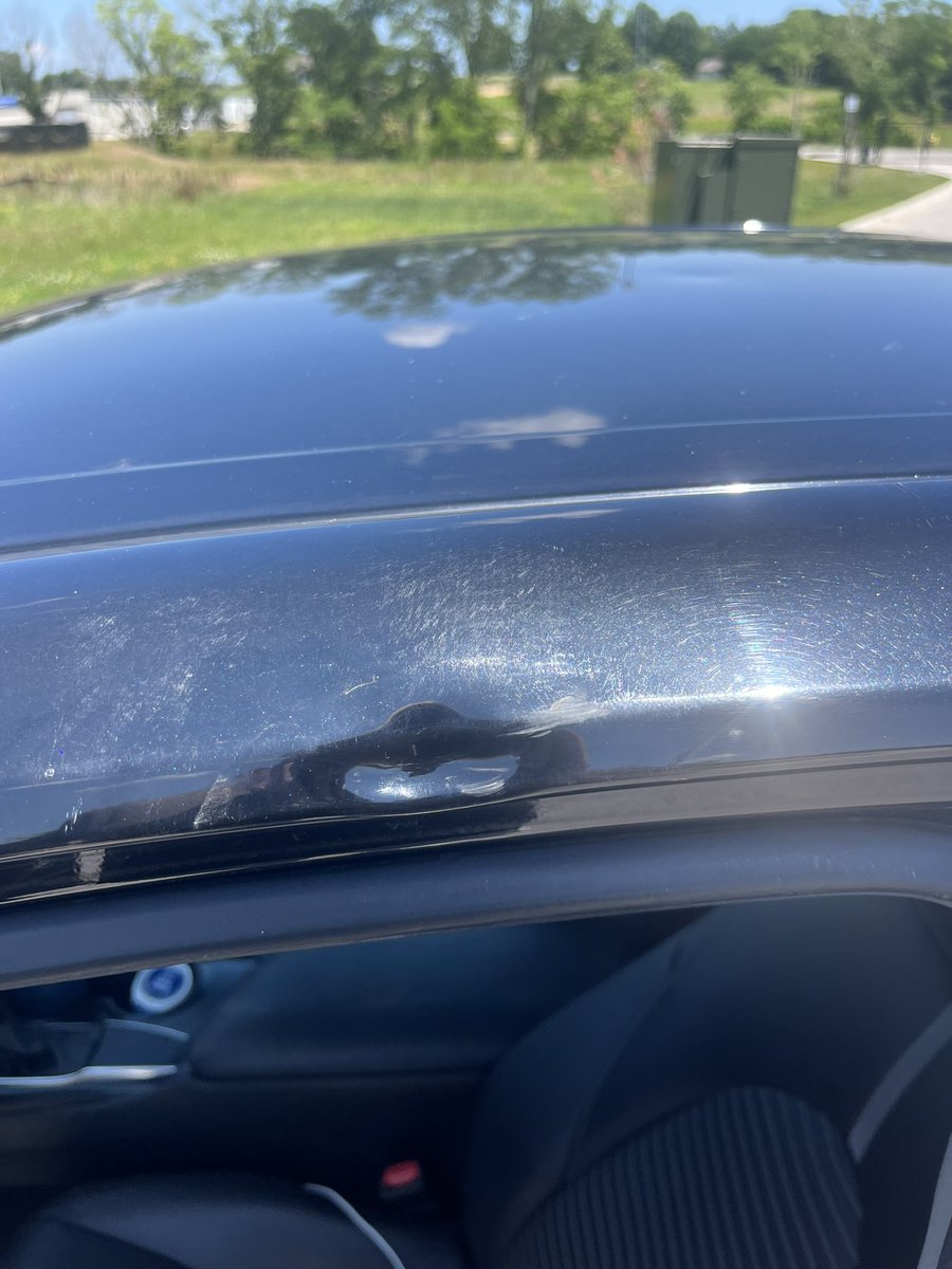 Chunk of wood flew out of an excavator’s bulldozer and dented my car while I was looking at a site today.

He said he’d prefer it didn’t go to insurance so I asked if he had any clean fill and he does. 

Looks like we’re making a trade and that’s A ok with me.