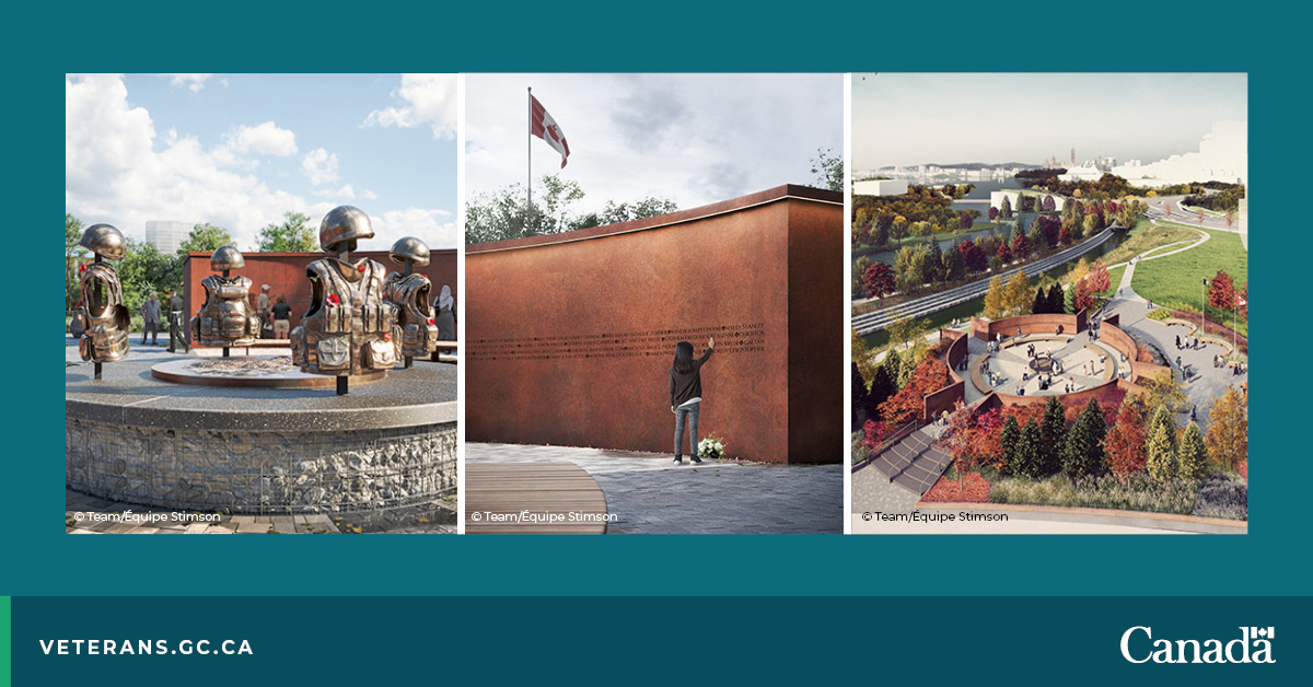 Thousands of courageous Canadians served in Afghanistan. Today, we revealed the selected design for the National Monument to Canada’s Mission in Afghanistan which will honour them.

Learn more: ow.ly/F5Fa50OS8ot

Artist renditions ©Team Stimson

#CanadaRemembers