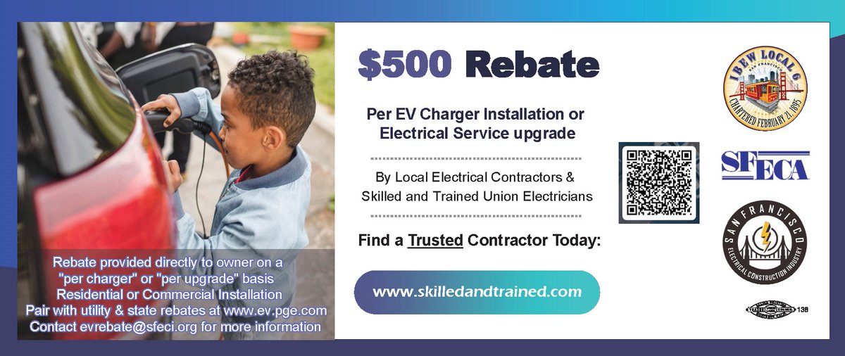 And when you do, make sure to use a skilled and trained <a href="/IBEW/">IBEW</a> <a href="/IBEW_Local_6/">IBEW Local 6</a> electrician and local <a href="/necanet/">NECA</a> contractor to install your charging equipment!