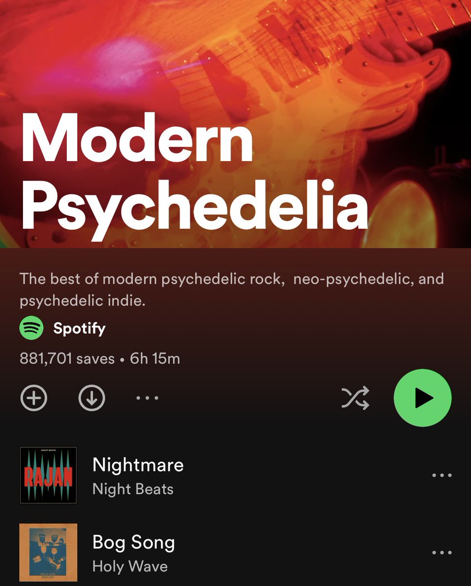 Excited to see @thenightbeats and @Holy_Wave on the Modern Psychedelia playlist! Listen - open.spotify.com/playlist/37i9d…