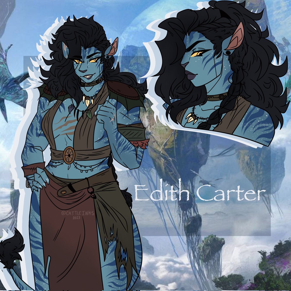 A little updated look on my Avatar oc Edith 💙💜 #AvatarTheWayOfWater #Avatar2 #Avataroc