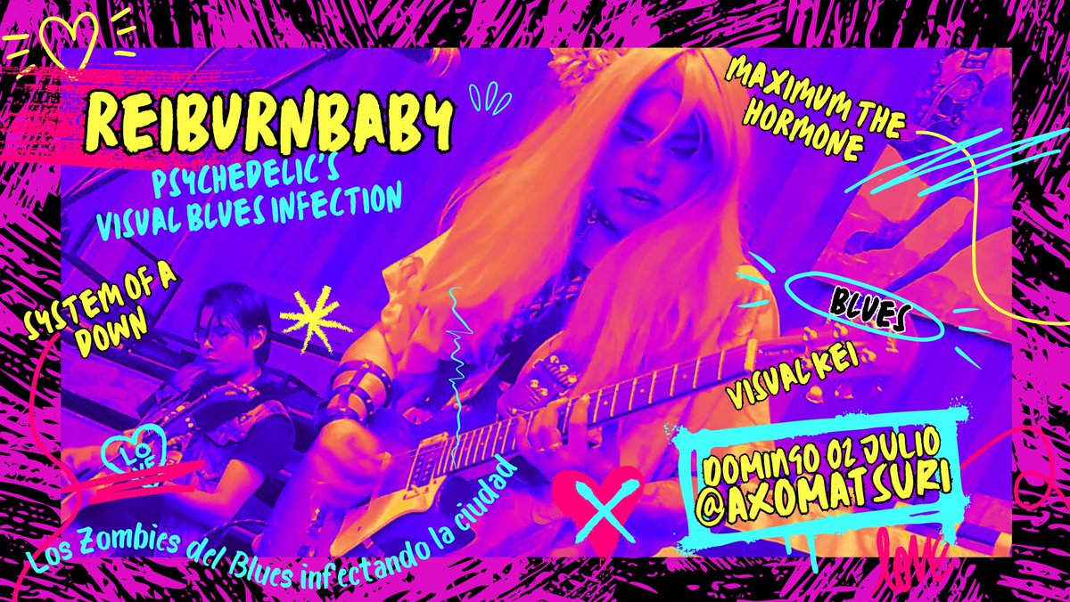 ReiBURNBaby's tweet image. ¿Ya conoces la infección visual del Blues? ... Muy pronto en #AxoMatsuri

You know about the Visual Blues Infection? ... Coming Soon #AxoMatsuri

#ReiBURNBaby #ZombiesDelBlues #VisualBluesInfection #Psychedelic #Blues #Rock #livemusic #LiveConcert #CDMX2023
