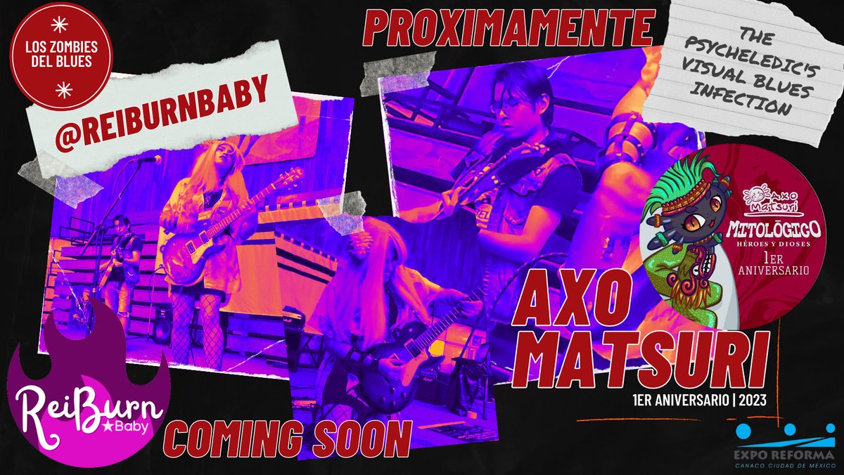 ReiBURNBaby's tweet image. ¿Ya conoces la infección visual del Blues? ... Muy pronto en #AxoMatsuri

You know about the Visual Blues Infection? ... Coming Soon #AxoMatsuri

#ReiBURNBaby #ZombiesDelBlues #VisualBluesInfection #Psychedelic #Blues #Rock #livemusic #LiveConcert #CDMX2023