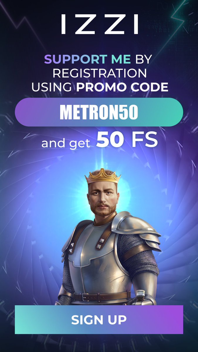 KingMetroN's tweet photo. 🔥Please welcome my new Partner Izzi Casino🔥

➡️I will give away 25$ to 2 lucky winners that rt this tweet and register under my code: https://t.co/ygRrWDmVDk

🤯Additional to that you can claim Free 50 FreeSpins by using my Promo Code METRON50

🕒Picking winners in 3 days https://t.co/MVmpHf34Sa