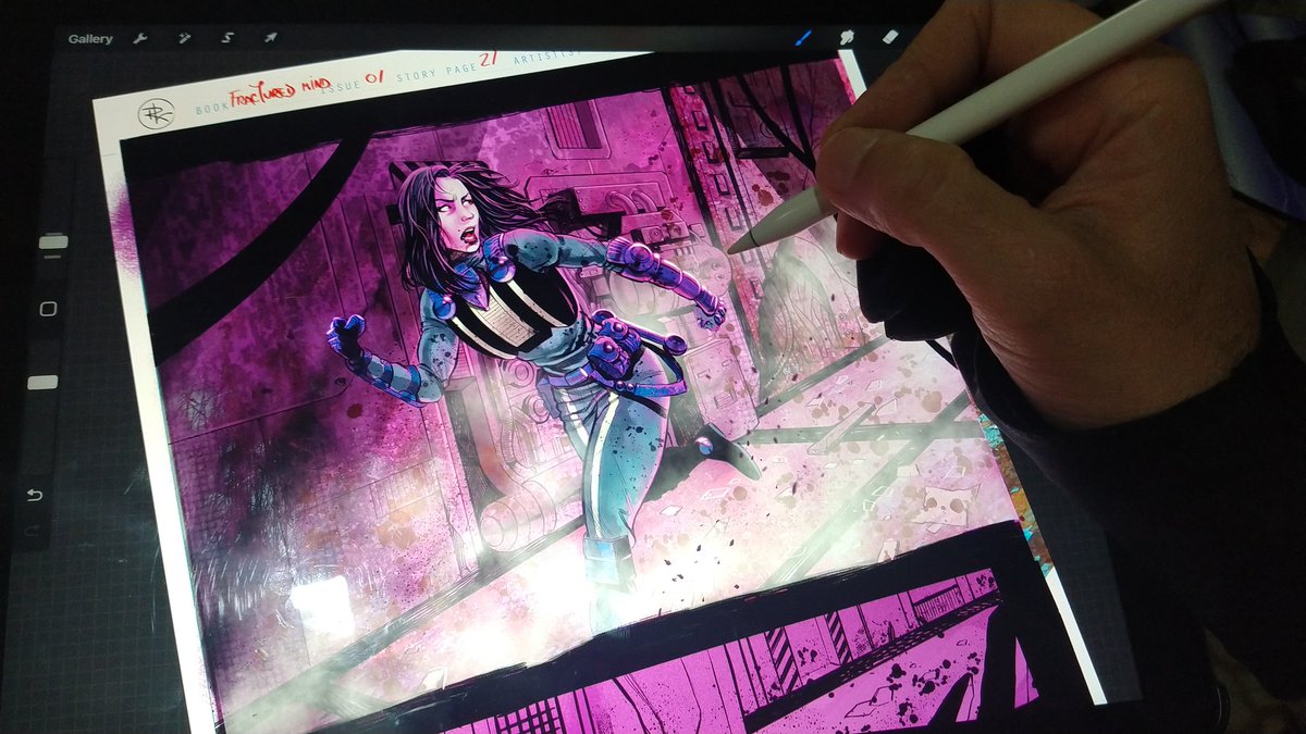 Rod_Luper's tweet photo. One panel done. Two.more to finish this page. Let's goooooo!!!
.
#rodluper #superluper #amazingart #comicbooks #indiecomics #malingcomics #procreate #digitalart #scifistory @FracturedEcho01 https://t.co/fKoX9yIOKA