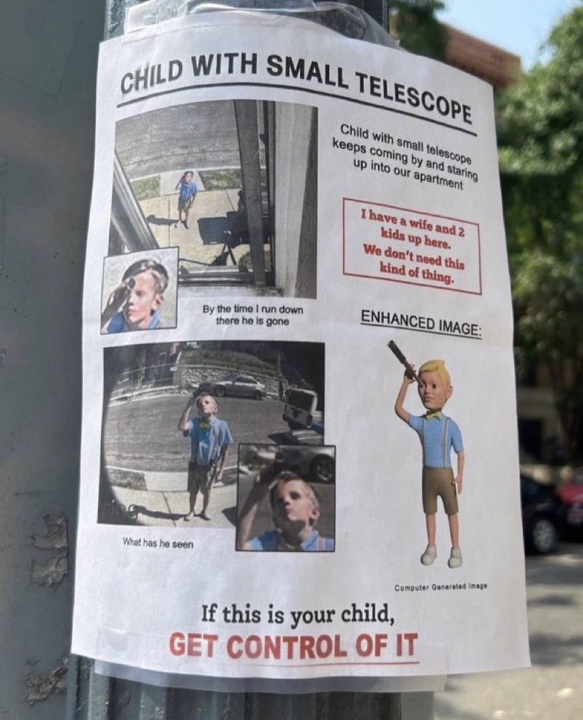 Actually, I think the kid is onto something. Somebody needs to keep an eye on whoever created this flyer 😂