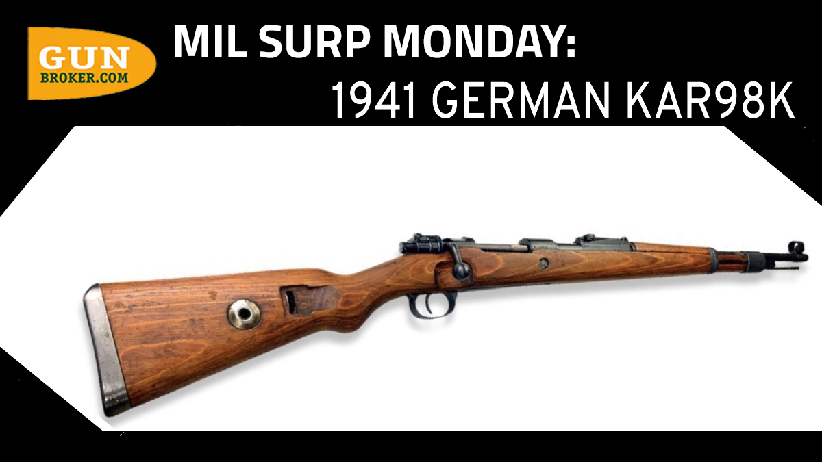 GunBroker's tweet image. Mil Surp Monday with GunBroker!
💥 Check out this German Kar98K, 1941 Production Year: bit.ly/3qUPkZw
.
.
#GunBroker #MilitarySurplus #RareGuns