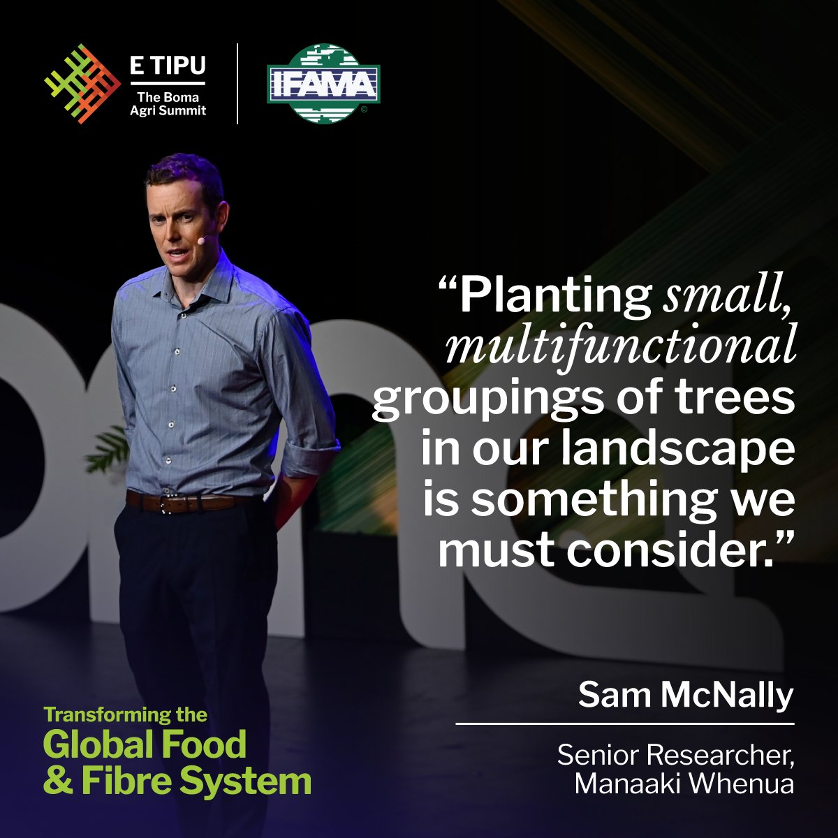 #ETipuIFAMA2023 HIGHLIGHT: @lcr_nz Senior Researcher Sam McNally and his collaborative, interdisciplinary team at Manaaki Whenua are on a mission to maximise the edge effects of tree planting. #BomaNZ @IFAMAIntl #LandCare #Forestry #SustainableAg #RegenerativeAg #TreePlanting #NZ