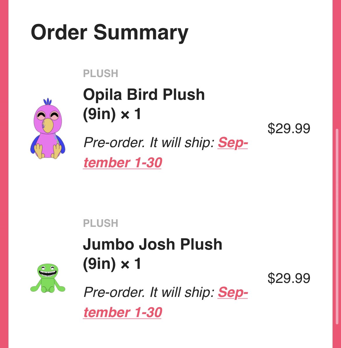 Opila Bird Plush (9IN)